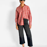 En Vau Oversized Ines Check Shirt