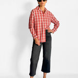 En Vau Oversized Ines Check Shirt