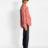 En Vau Oversized Ines Check Shirt