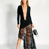 Asymmetrical Lace Skirt