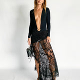 Asymmetrical Lace Skirt