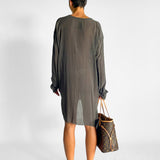 Long Sleeve Silk Tunic
