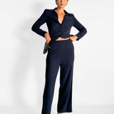 Cashmere Button Up Top and Pant Set