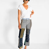 Patchwork Cord Jeans