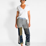 Patchwork Cord Jeans