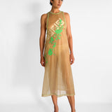 Roses Sleeveless Midi Dress