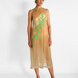 Roses Sleeveless Midi Dress
