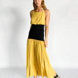 Rib Insert Cotton Maxi Dress