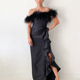 Ostrich Feather Adorned Gown