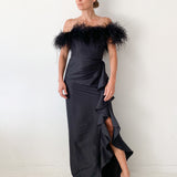 Ostrich Feather Adorned Gown