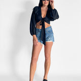 Batwing Tie Top