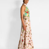 Painted Prayers Halter Top & High Waisted Tiered Skirt Set
