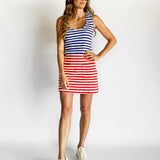 Stripe Top and Mini Skirt Set