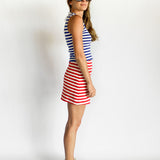 Stripe Top and Mini Skirt Set