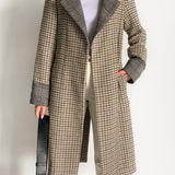 Wool Houndstooth Coat