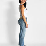 Reworked Gold Patch Levi Jeans