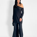 Asymmetric Silk Georgette Top