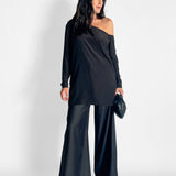 Asymmetric Silk Georgette Top