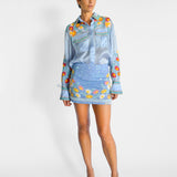 Sunny Oversized Blouse and Mini Skirt Set