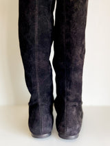 Suede Thigh-High Boots