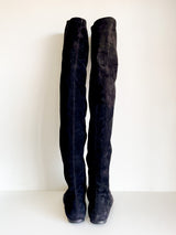 Suede Thigh-High Boots