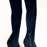 Suede Knee-High Boots