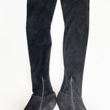 Suede Knee-High Boots