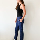 Pinstripe Straight Leg Pants