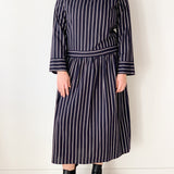 Stripe Drop Waist Tunic Dress