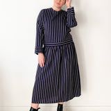 Stripe Drop Waist Tunic Dress