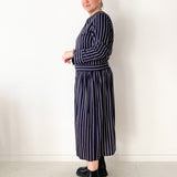 Stripe Drop Waist Tunic Dress