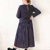 Stripe Drop Waist Tunic Dress