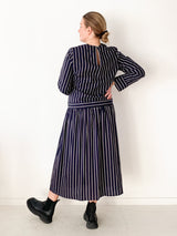 Stripe Drop Waist Tunic Dress