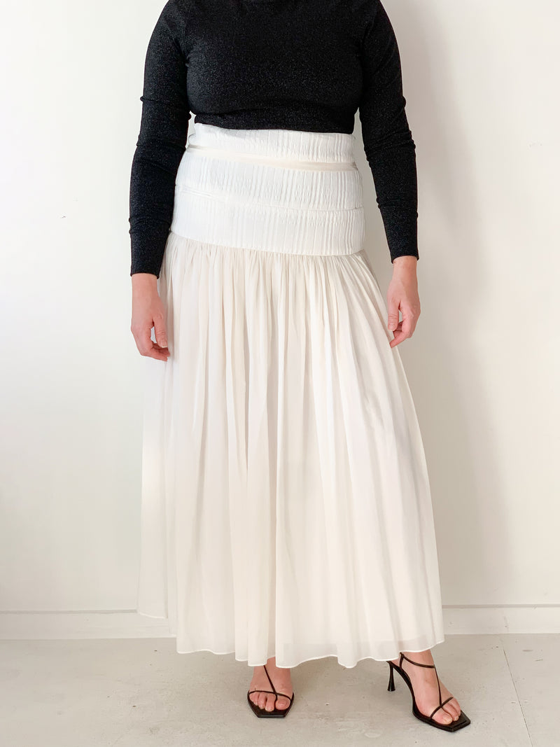 Cumberbund Ruched Skirt