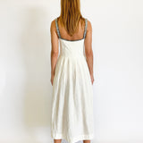 Lucia Pleated Linen Midi Dress