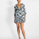 Frill Wrap Mini Dress
