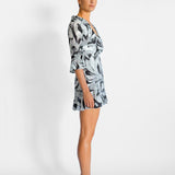 Frill Wrap Mini Dress