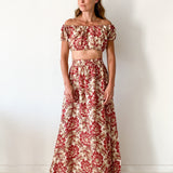 Valetta Off The Shoulder Crop Top And Maxi Skirt Set