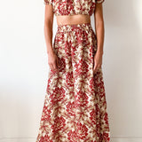 Valetta Off The Shoulder Crop Top And Maxi Skirt Set