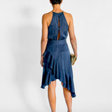 Silk Ruffle Midi Dress