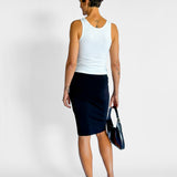 Mid Rise Pencil Skirt