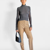 Turtle Neck Sheer Top