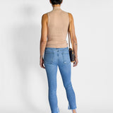 High Neck Cable Knit Vest