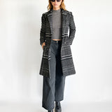 Wool Blend Double Breasted Coat