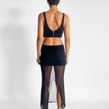 Sheer Column Skirt