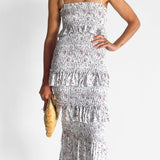 Halsey Floral Linen Midi Dress