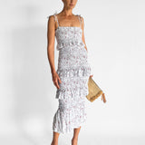 Halsey Floral Linen Midi Dress