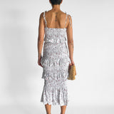 Halsey Floral Linen Midi Dress