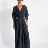Linen V Neck Dress