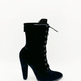 Velvet Lace Up Boots